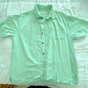 Green Tommy Bahama Silk Casual button down shirt for men